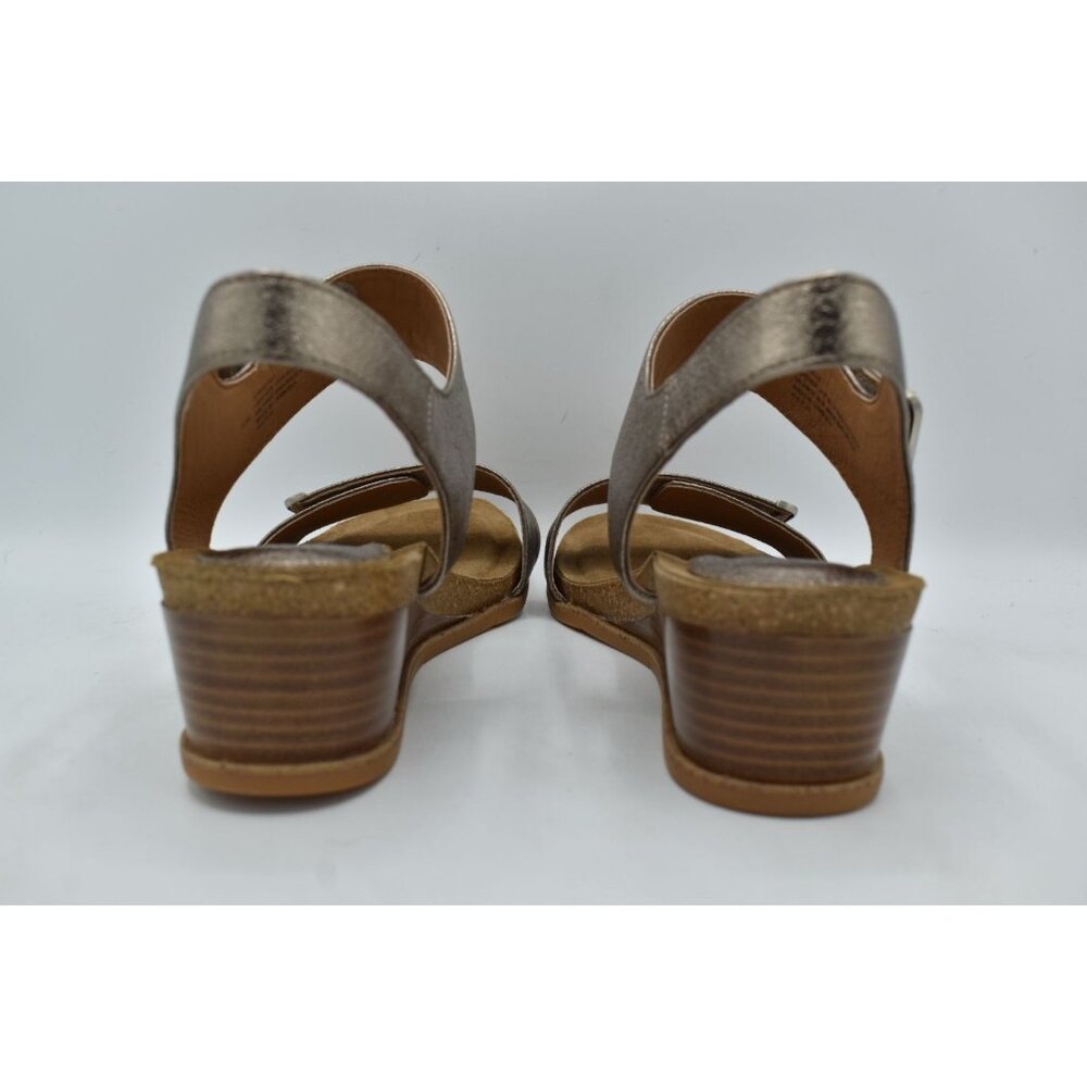 Sofft Womens Size 11 Verdi II Bronze Leather Wedge Sandals Shoes - Picture 4 of 14